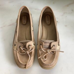 Tan Sperry Angelfish Boat Shoes size 9.5